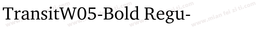 TransitW05-Bold Regu字体转换